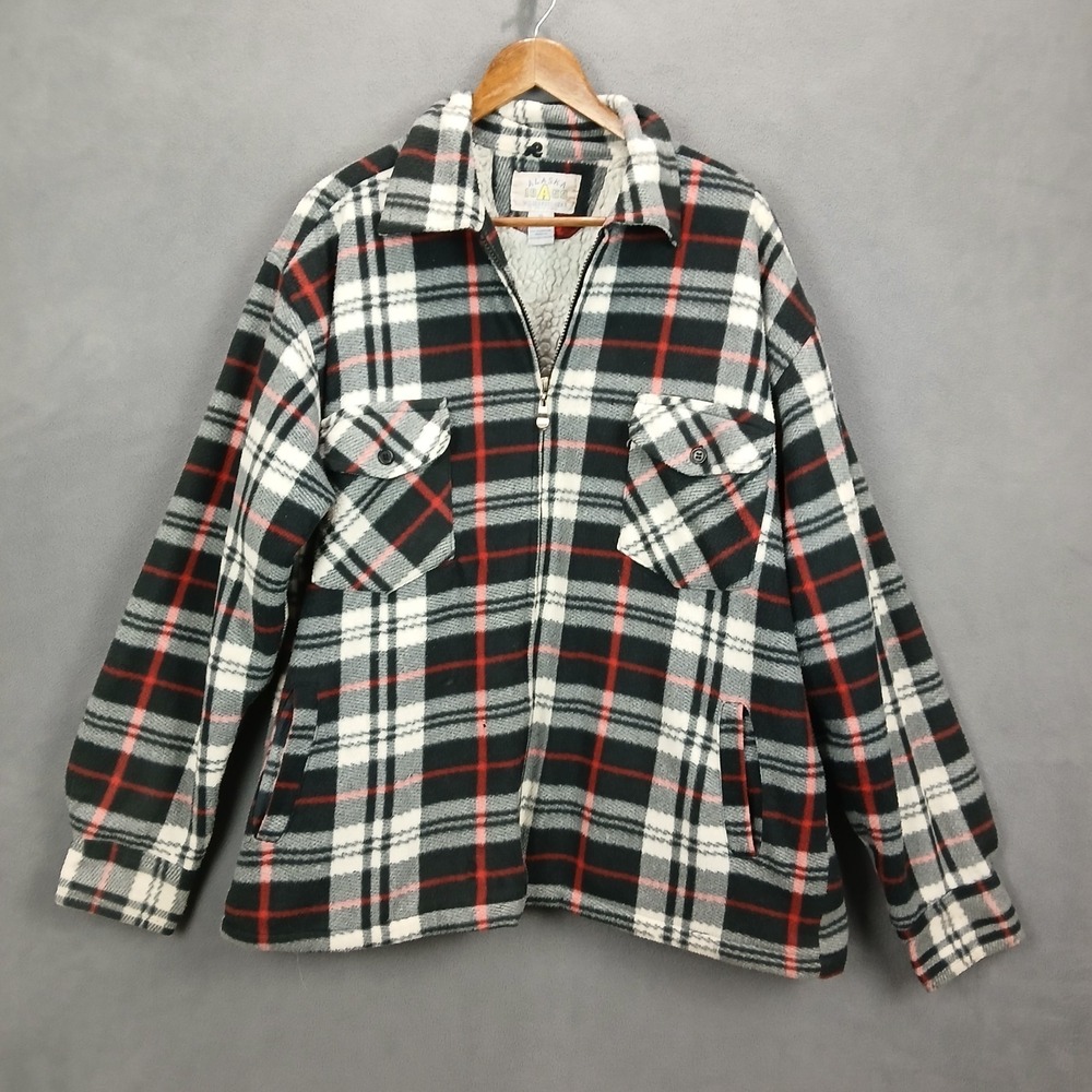 Alaska 1959 Wilderness Gear Jacket Mens XL Multicolor Flannel Plaid Button Front